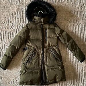 XS Vince Camuto Olive Green Parka